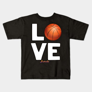 Love Basketball Team Fan Gift Kids T-Shirt